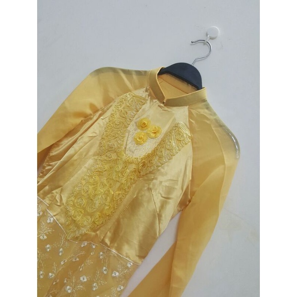 BỘ ÁO DÀI REN HOA HAI TÀ