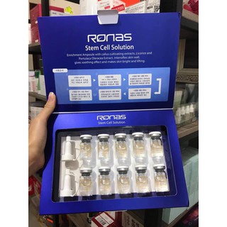 Tế Bào Gốc hỗ trợ sẹo rổ, thâm nám, trắng sáng da Ronas Hàn Quốc - Full hộp