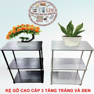 KỆ GỖ 3 TẦNG GỖ NHẬP KHẨU THÁO  RÁP-Dùng để sách báo, chậu hoa, tạp chí, các vật dụng