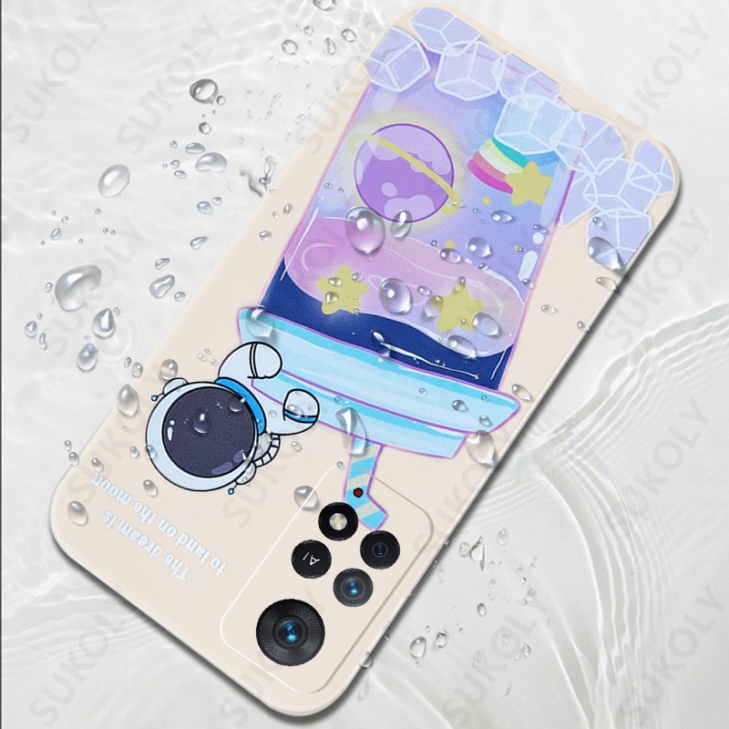 ốp lưng điện thoại phi hành gia thương hiệu thời thượng tương thích Cho Xiaomi Redmi Note 11 Pro 10 Pro 9s 9 8 7 7S Pro Redmi 8 9A 9C 9t 10 Vỏ TPU mềm chống rơi chống sốc case