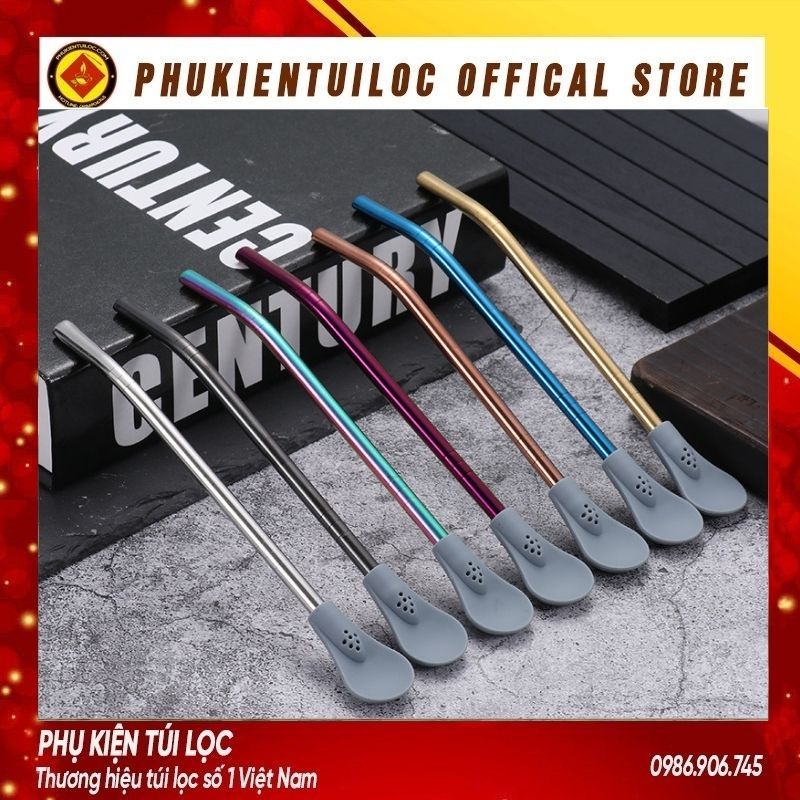 Thìa inox 304 kết hợp Silicone có thể tháo rời khuấy pha trà, cafe siêu tiện lợi- Phukientuiloc.com