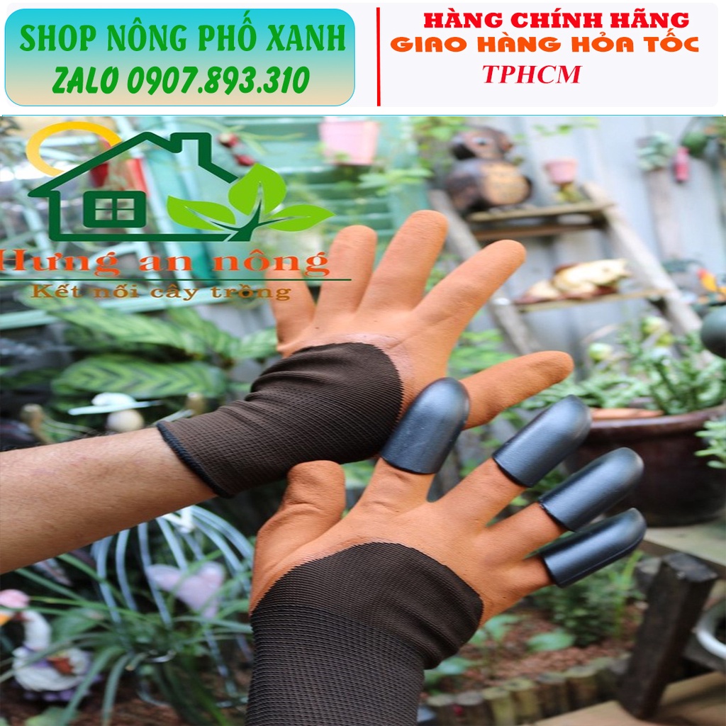 Bộ găng tay làm vườn thiết kế thông minh chống thấm nước hỗ trợ móng vuốt dùng cào xới đất FREE SIZE