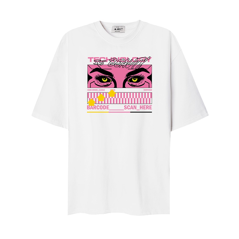 Áo thun MYO Vải Cotton In Hình Tecnology Is Beauty 2684