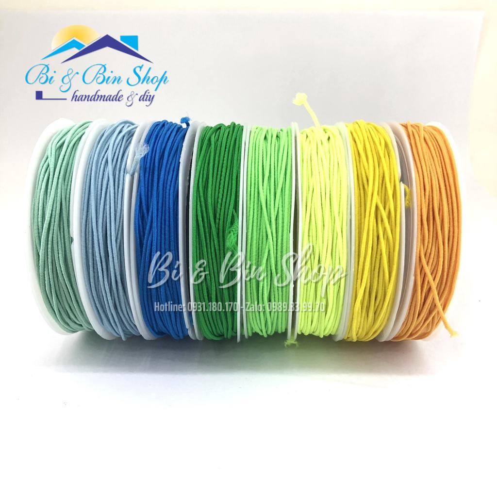 Cuộn Dây Thun Màu Co Giãn Dùng Xỏ Chuỗi, Hạt Gỗ Làm Vòng Đeo Tay, Làm Trang Sức Handmade