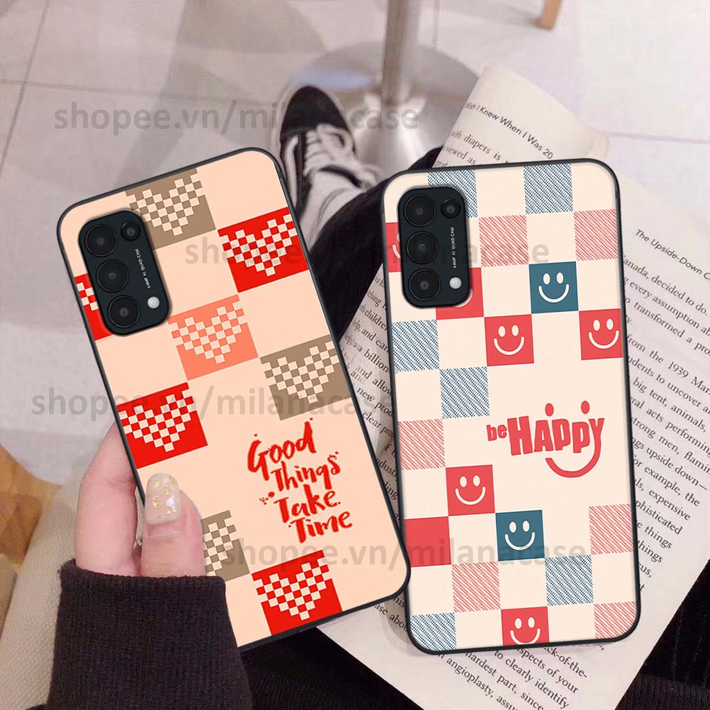 Ốp Oppo Reno5 4G / Reno5 5G / Reno 5 caro họa tiết nhiều màu sắc siêu đẹp thời trang cá tính