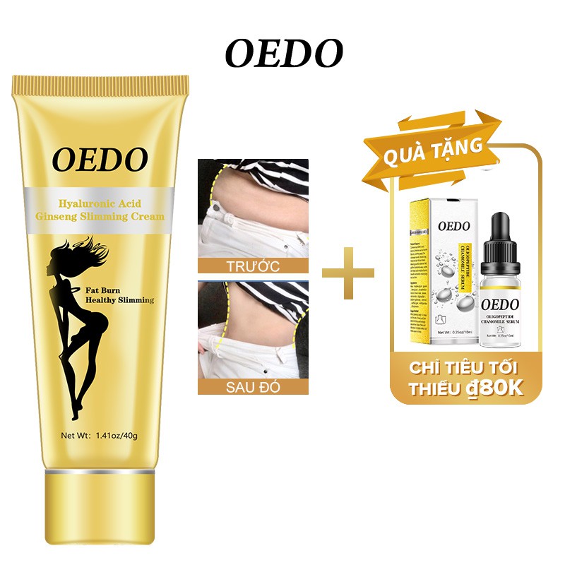 Kem Tan Mỡ Bụng OEDO Chứa Axit Hyaluronic Chiết Xuất Nhân Sâm Đốt Cháy Chất Béo Giảm Cân 40g