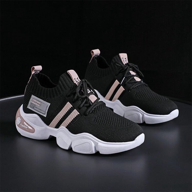 {xả hàng}  GIÀY THỂ THAO NỮ 2 VẠCH CỔ CHUN ĐẾ SÓNG KHỦNG SIÊU HOT (Có Size 40) | BigBuy360 - bigbuy360.vn