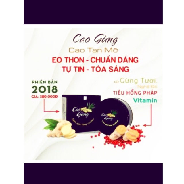 CAO GỪNG TAN MỠ BỤNG