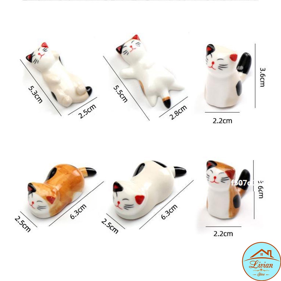 Gác đũa bàn ăn bằng sứ hình mèo Nhật may mắn 6 mẫu trang trí bàn ăn cực xinh