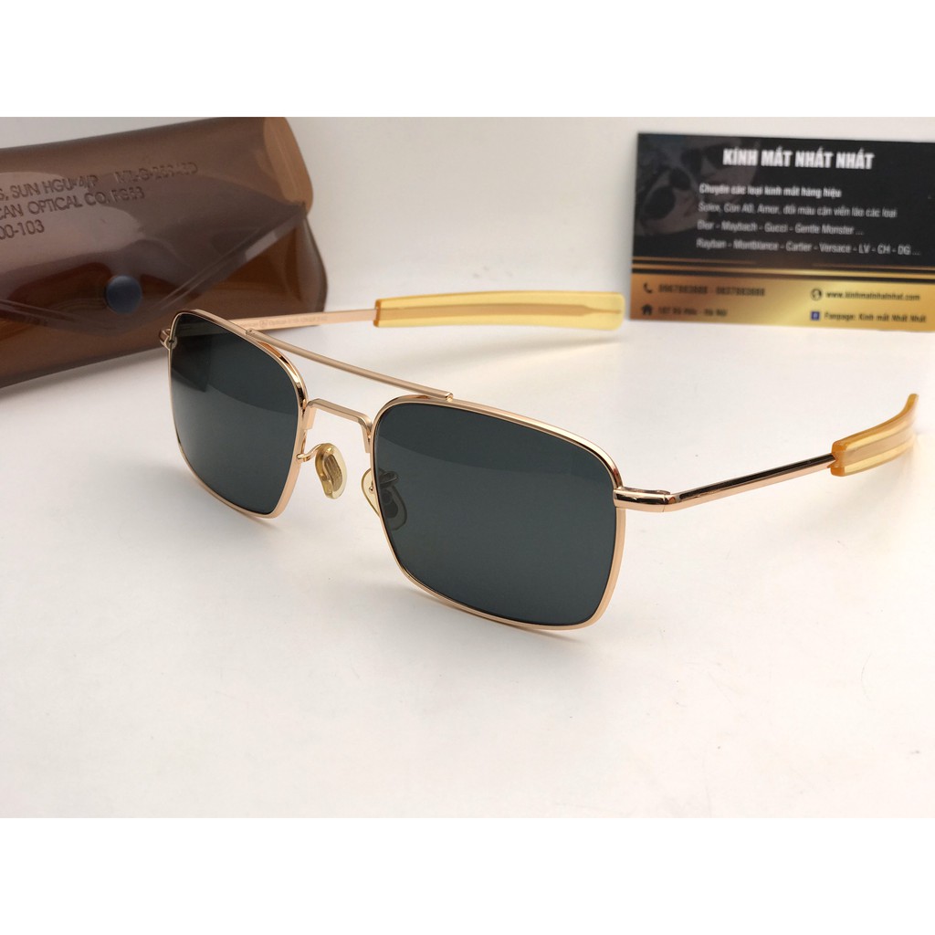 Kính cơn AO nam cao cấp - Mắt vuông - Khắc chìm 12k American | BigBuy360 - bigbuy360.vn