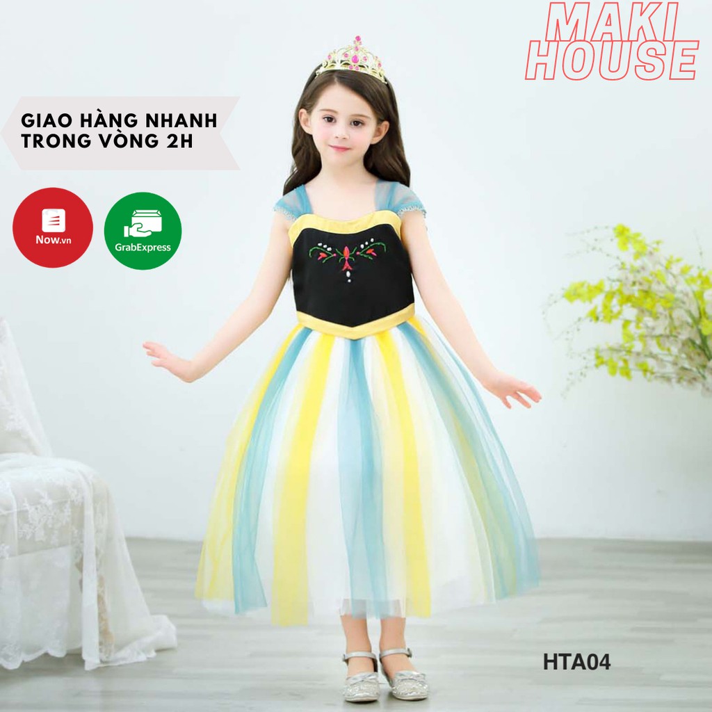Váy đầm công chúa Anna Frozen cho bé gái