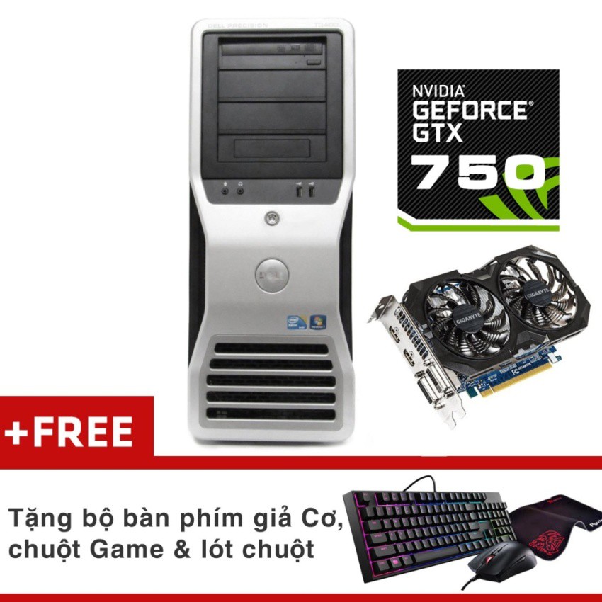 Máy trạm chơi Game Dell Precision T3400 (Core 2 Quad Q9400, Ram 8GB, SSD 480GB, VGA Rời GTX 750 2GB) + Quà Tặng | BigBuy360 - bigbuy360.vn