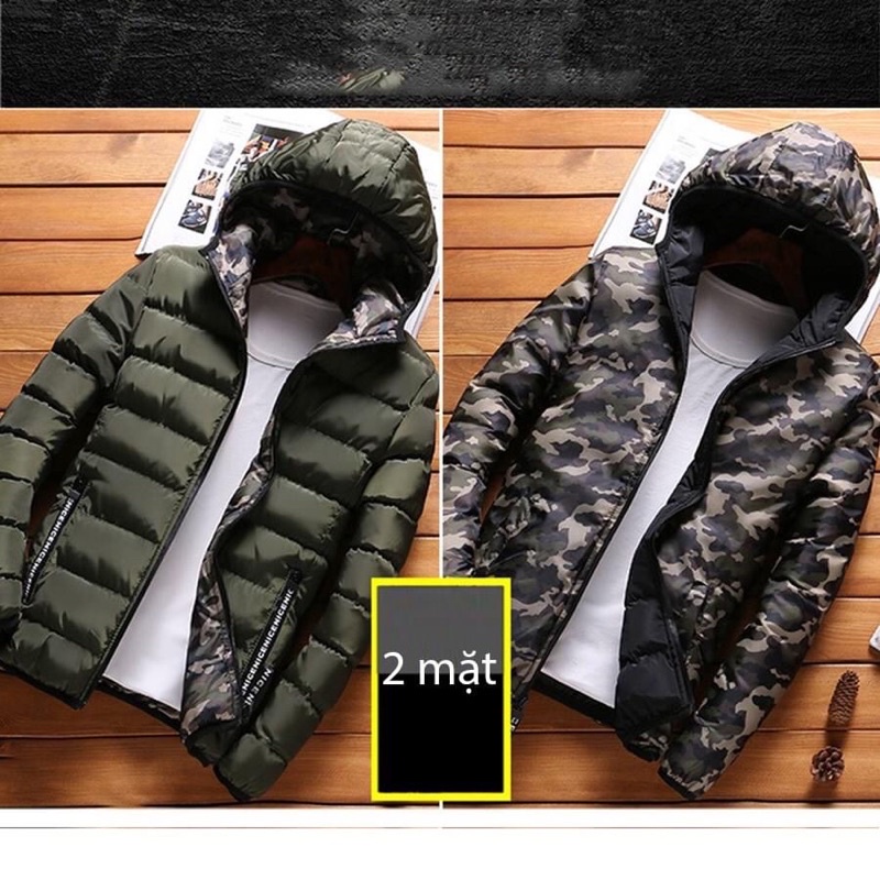 Áo phao nam mặc 2 mặt