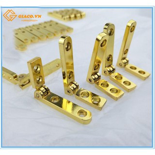 Bản lề chữ L mở 90 - mầu vàng (10 cái)