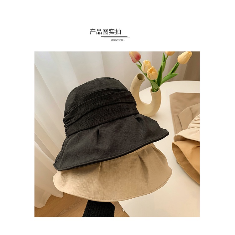 Nón Bucket Màu Đen Chống Tia Cực Tím Phong Cách Nhật Bản