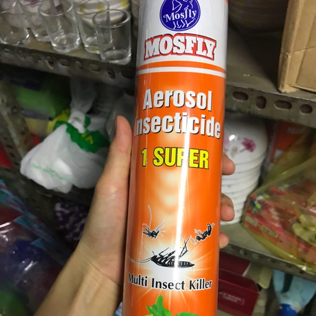 Bình Xịt Muỗi Mosfly AIK /FIK /FIKz /RAID 600ml bình xịt côn trùng
