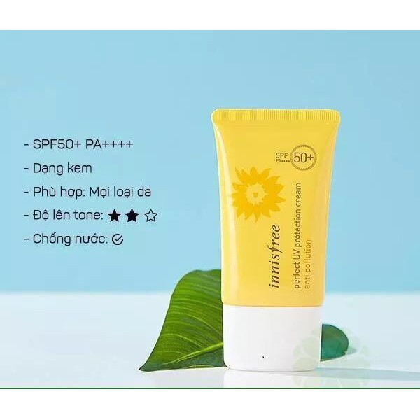[SALE] Kem chống nắng INNIS PERFECT UV PROTECTION CREAM ANTI POLLUTION SPF50+ PA++++ - dep24h.vn