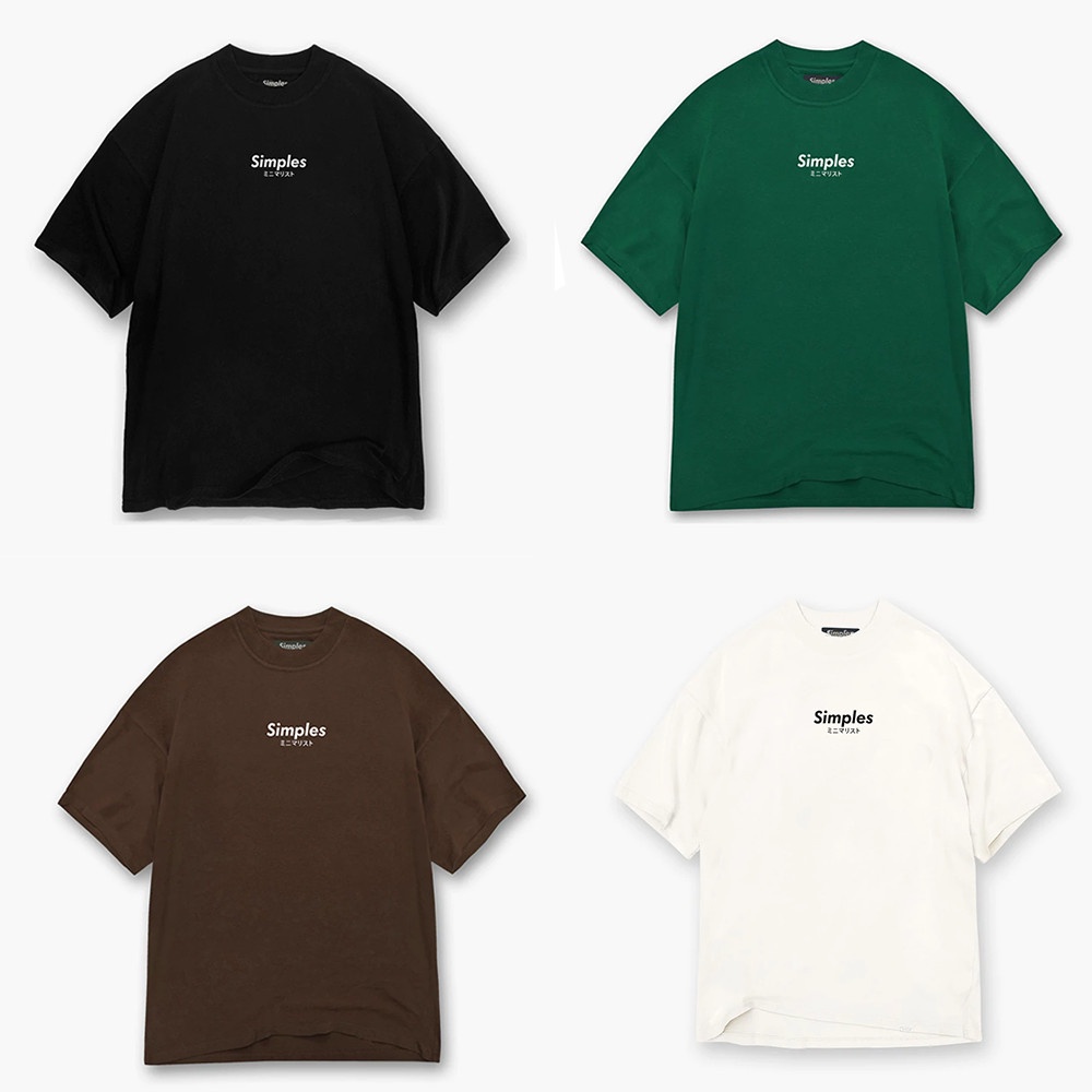 Áo thun Unisex Simples Basic Tee phông trơn nam nữ tay lỡ oversize form rộng
