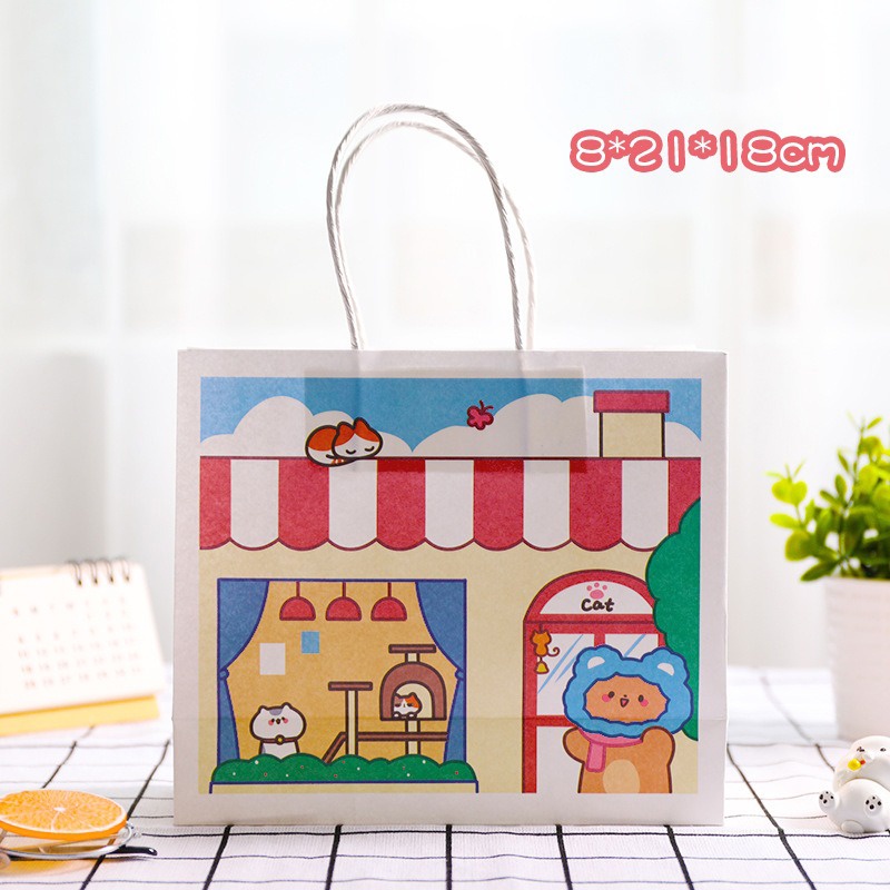 Túi giấy tặng quà giấy kraft túi tote sinh nhật dễ thương cute TooYoo TY0011