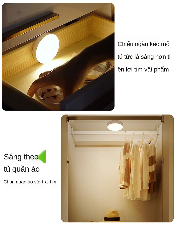 Đèn Cơ Thể Cảm Ứng Ánh Sáng Ban Đêm DâyUSBSạc Sáng Tạo Đầu Giường Tủ Phòng Ngủ Lối Đi Bảo Vệ Mắt Ban Đêm