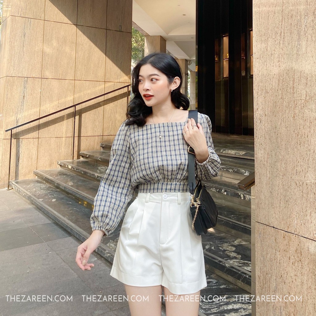 QUẦN SHORT XẾP LY BASIC ZAREEN SHO31 TRẮNG