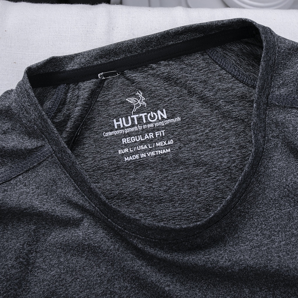 Áo Phông Nam, Áo Thun Nam HUTTON chất thể thao thun lạnh, bền bỉ
