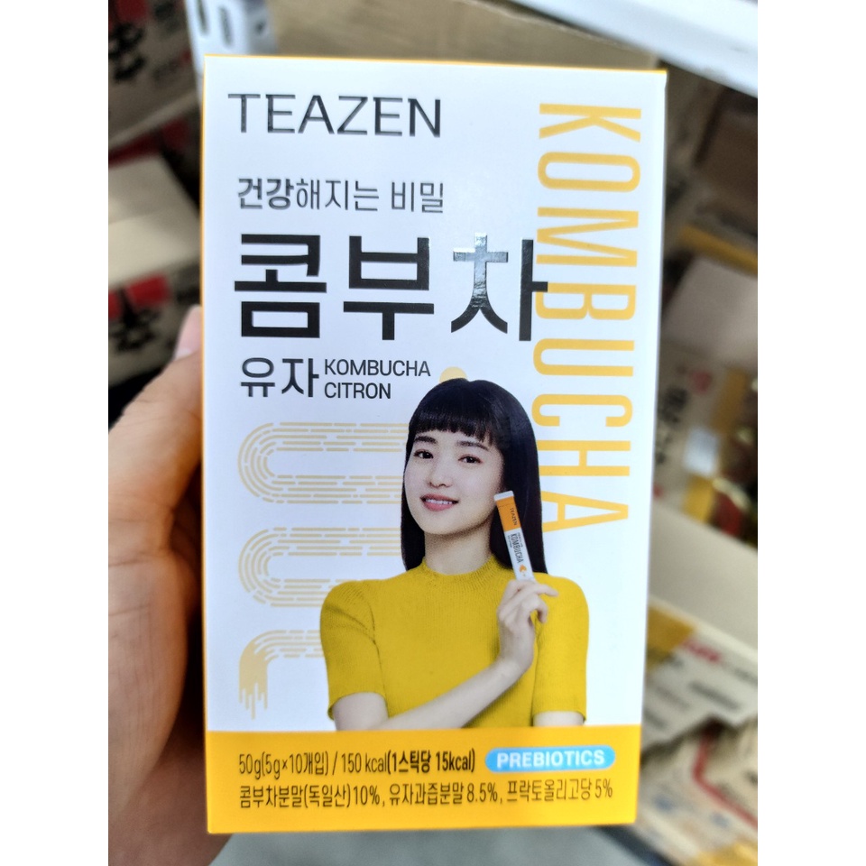 Trà lên men giảm cân Kombucha hàn quốc hộp 10 gói - 콤부차