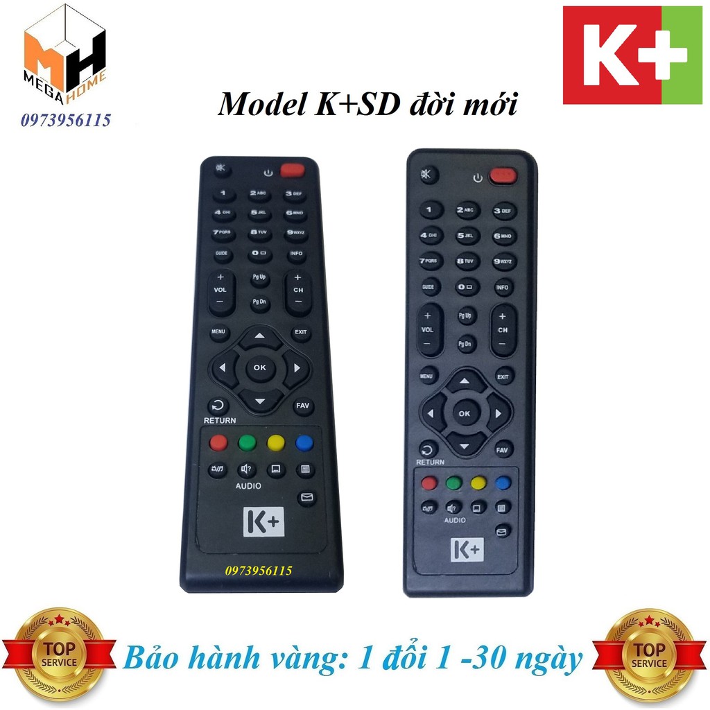 Điều khiển đầu thu K + full mẫu