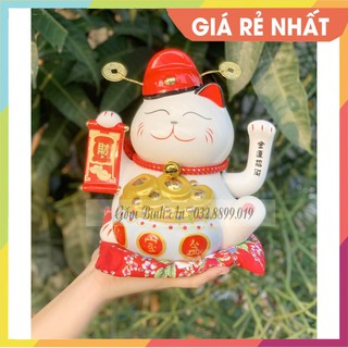 Mẫu mèo thần tài may mắn phong thủy gốm sứ đẹp giá rẻ, chất lượng