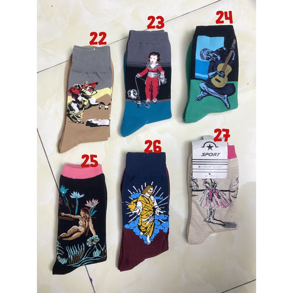 Tất Vớ bích họa tranh các danh họa nổi tiếng - SẴN HÀNG