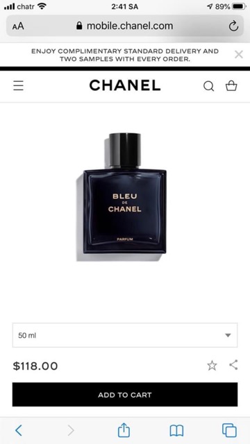 Nước hoa Bleu Parfum 50ml