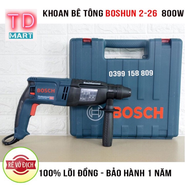 Máy khoan BOSH 2-26 loại đẹp, khoan bê tông