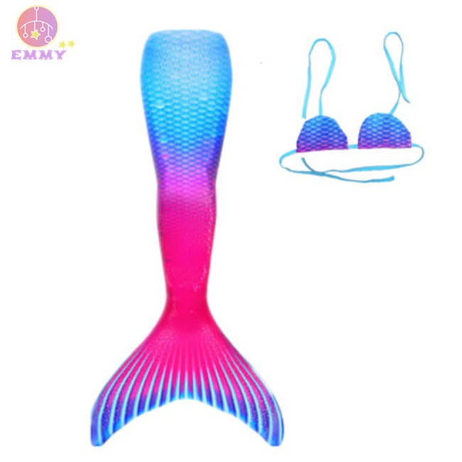 Set bikini 2 mảnh hóa trang nàng tiên cá với nhiều màu tùy chọn xinh xắn cho bé gái từ 3-12 Tuổi