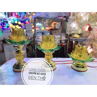 ĐÈN THỜ HOA SEN 3 LỚP ( Quả Nhót )