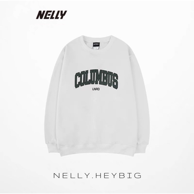 Áo sweater nelly  chất nỉ bông dáng unisex form rộng COLUMBUS