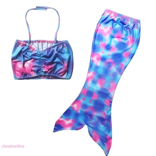 CL❀❀  Girls Kids Swimsuit Mermaid Tail Swimming Costume Set