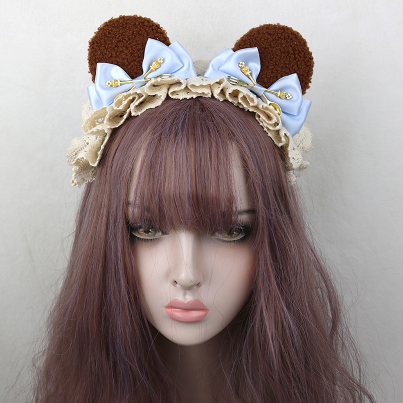 Băng Đô Tai Gấu Bông Phong Cách Lolita Nhật Bản