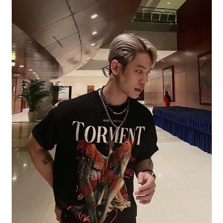 Áo Phông Nam MIKENCO Torment Tshirt , Áo Thun Tay Lỡ Torment Nam Nữ 100% Cotton Cao Cấp