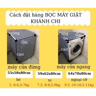 Bọc máy giặt chống thấm Khanh Chi siêu xịn, siêu sạch, siêu tượt nước