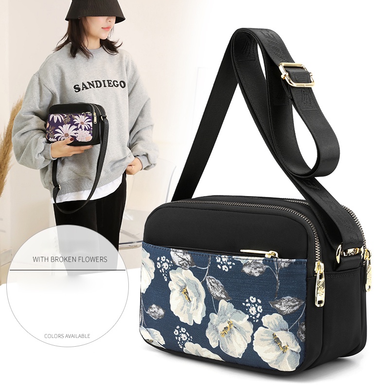 Túi Đeo Chéo Vuông Nhỏ Nhiều Ngăn Chống Nước Thời Trang Phong Cách Mới