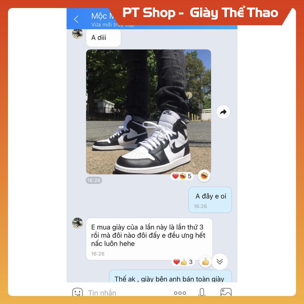 [FreeShip+ Hàng Xịn] Giày Jordan 1 panda đen trắng High, Giày JD1 Panda Cổ Cao Đen Trắng
