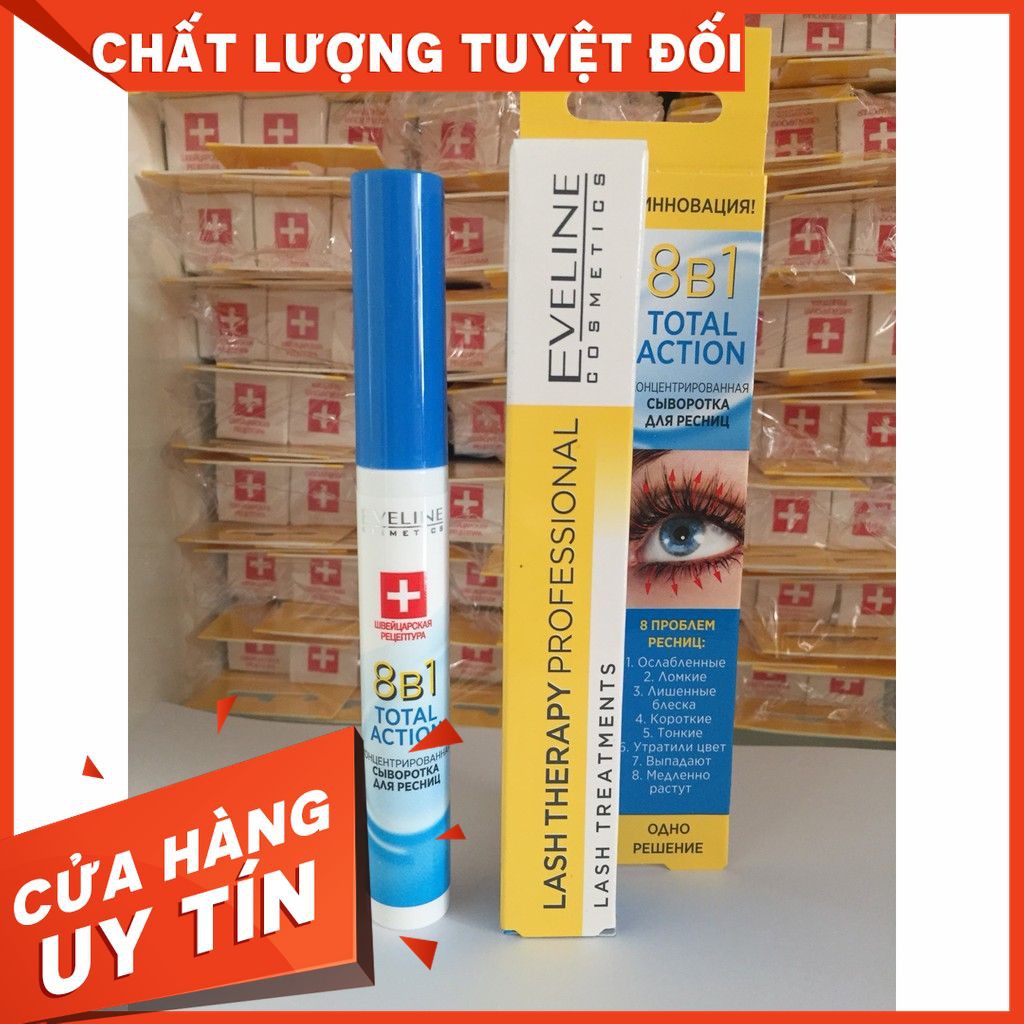 [Chính hãng]Huyết thanh Dưỡng mi Eveline 8in1 - Mỹ phẩm nga