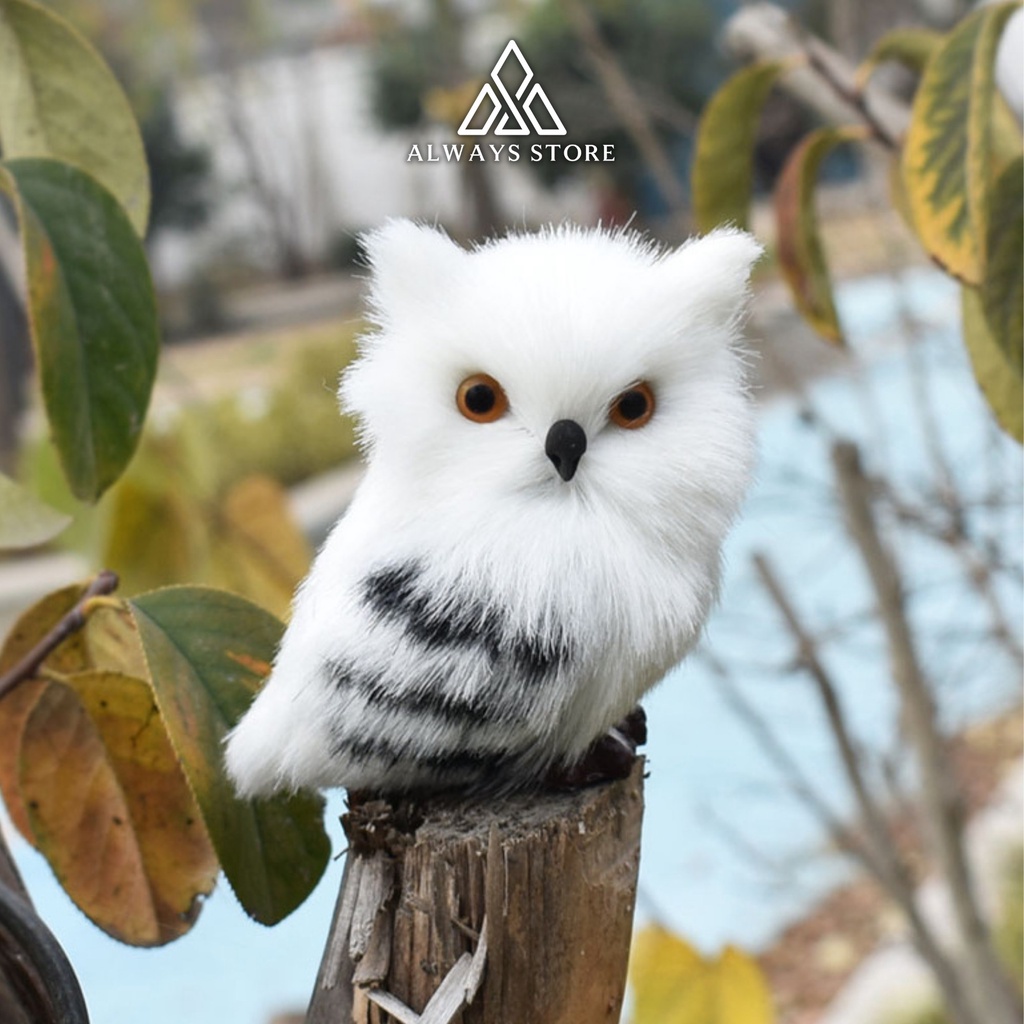 Cú Hedwig mini 7CM - Quà tặng phong cách Harry Potter - Đồ trang trí cực xịn