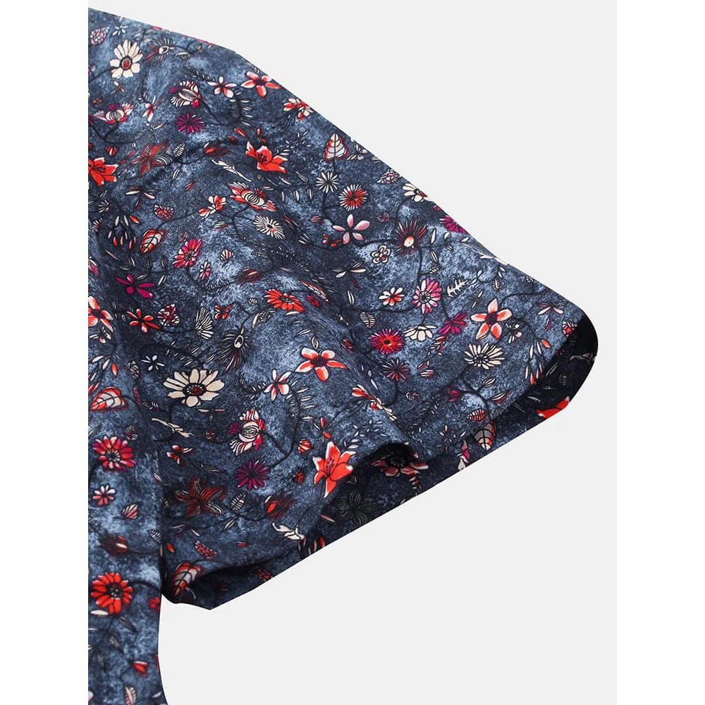 ÁO SƠ MI NAM COSDINO vải lụa chéo thấm hút, thoáng mát, không nhăn xuất sứ việt nam Small Floral Short Sleeve (LS01) | BigBuy360 - bigbuy360.vn