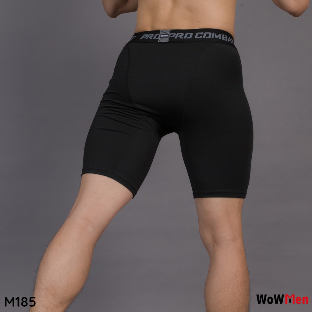 Quần Short Thun Legging Nam Ôm Bó Sát Bó Cơ Thể Thao Tập Gym Chạy Bộ Bơi Lội Đá Bóng Ngắn Trên Gối - M185