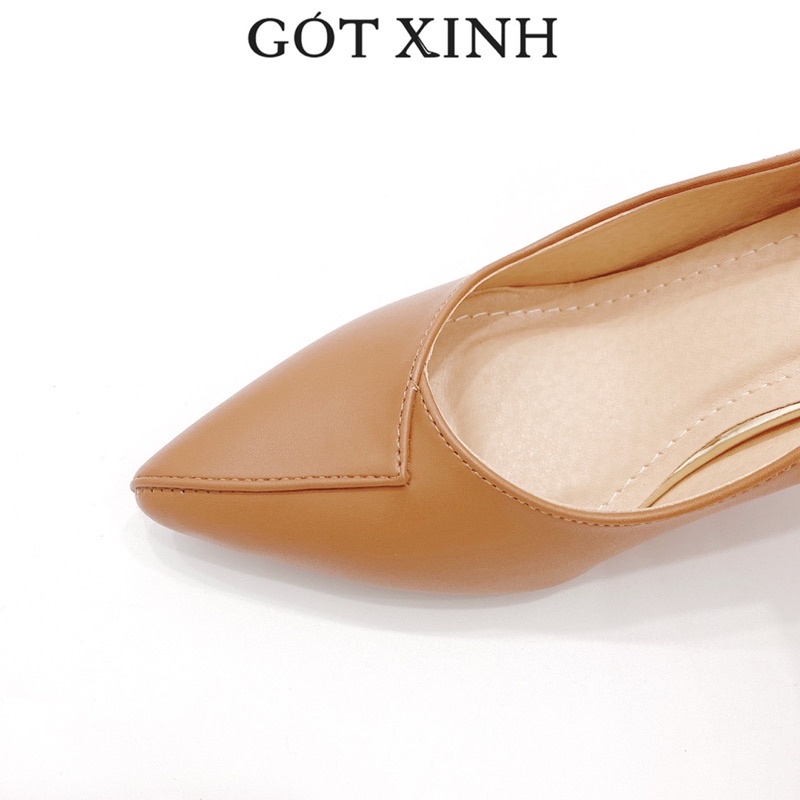 GDL Giày cao gót nữ GÓT XINH G20 da mềm đế nhọn cao 7cm