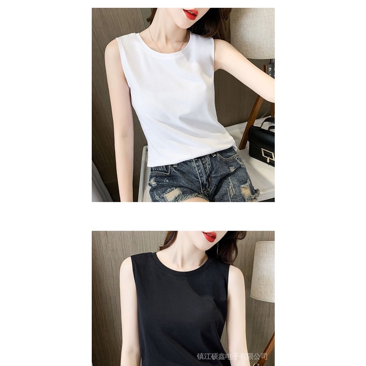 Áo Thun Thể Thao Không Tay Chất Liệu 100% Cotton Cao Cấp Thời Trang Dành Cho Nữ