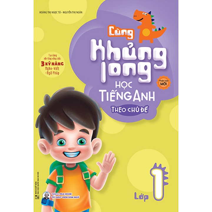 Sách - Combo Cùng Khủng Long Học Tiếng Anh Theo Chủ Đề Từ Lớp 1 Đến Lớp 5 (Bộ 5 Cuốn)  - MGB