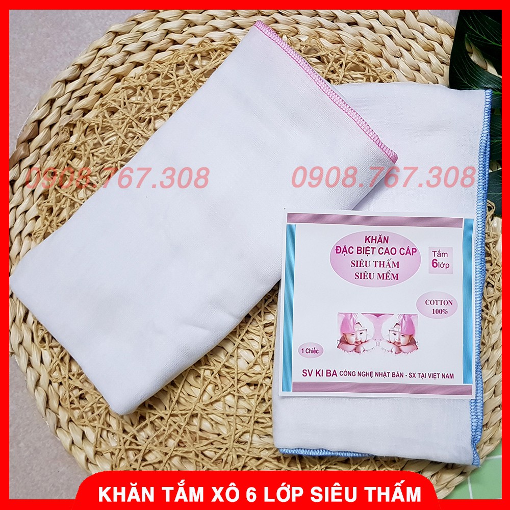 Khăn Tắm Nhật 6 Lớp Siêu Thấm - Khăn Tắm Xô 6 Lớp Cho Bé - BTT00557