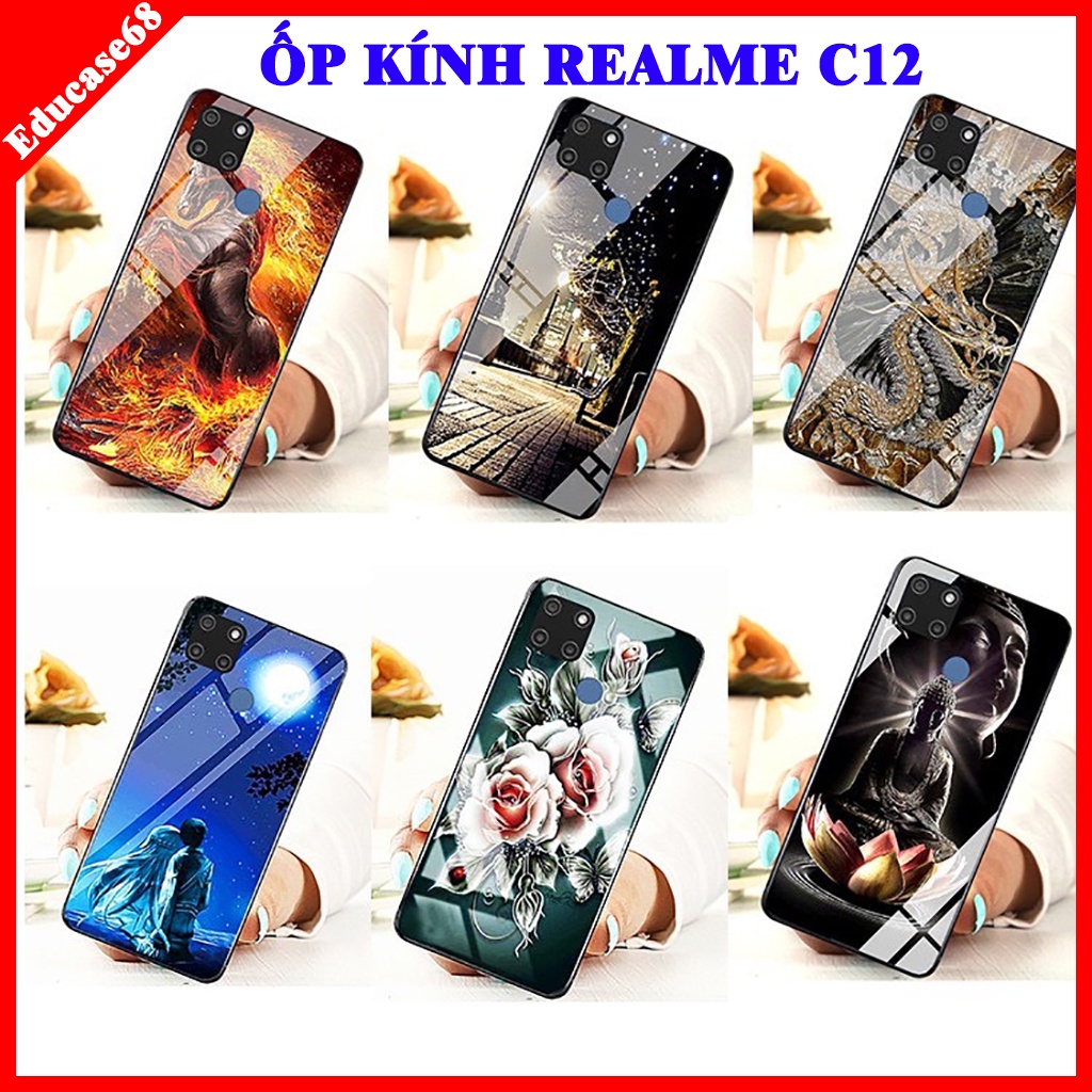 Ốp lưng kính 3D REALME C12  Hình ảnh sắc nét , sang trọng, không mờ ,không phai theo thời gian, kèm video thực sản phẩm